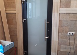 Алюминиевая дверь из окрашенного профиля